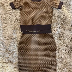 Michael Kors Monogram Sweater Skirt Set